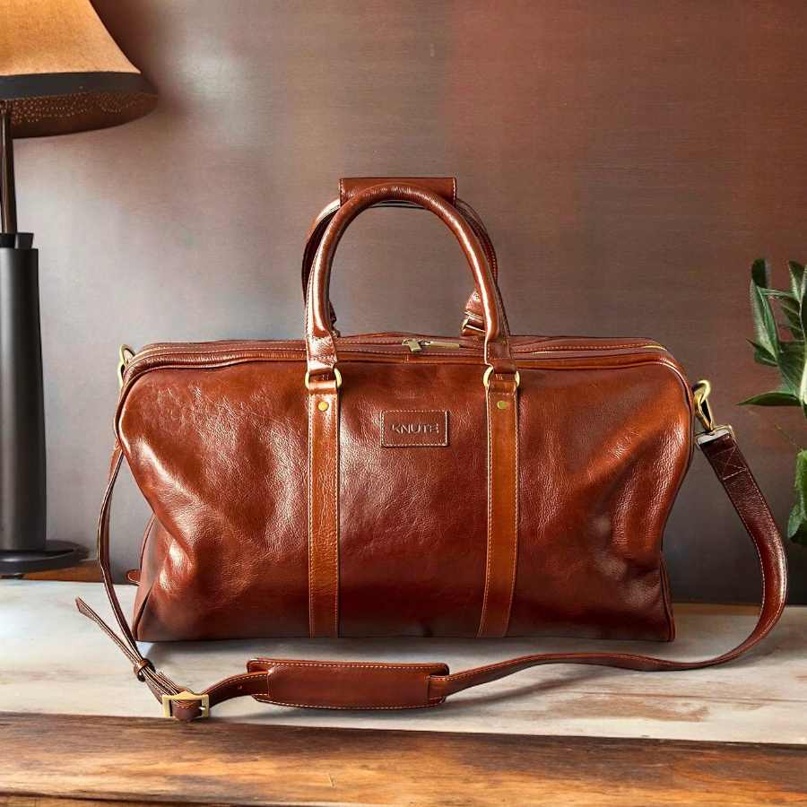 duffle leather bag